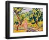 In the Artist's Garden at Choisel, C.1935 (Oil on Canvas)-Louis Valtat-Framed Giclee Print