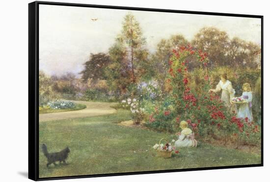 In the Artist's Garden, Yapton, Sussex-Thomas J. Lloyd-Framed Stretched Canvas