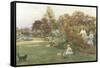 In the Artist's Garden, Yapton, Sussex-Thomas J. Lloyd-Framed Stretched Canvas