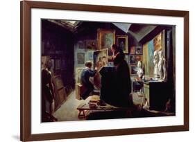 In the Artist's Studio, 1820-30-Achille Deveria-Framed Giclee Print