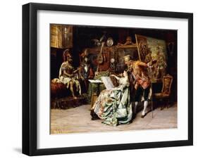 In the Artist's Studio, 1872-Cesare-Auguste Detti-Framed Giclee Print