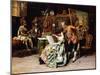 In the Artist's Studio, 1872-Cesare-Auguste Detti-Mounted Giclee Print