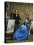 In the Artist's Studio-Gustave Leonhard de Jonghe-Stretched Canvas