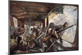 In the Back of a Zeppelin While Returning after a Succesful Attack on England-Felix Schwormstadt-Mounted Giclee Print