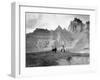 In the Bad Lands, C.1905 (B/W Photo)-Edward Sheriff Curtis-Framed Giclee Print