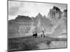 In the Bad Lands, C.1905 (B/W Photo)-Edward Sheriff Curtis-Mounted Giclee Print