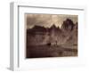 In the Badlands. this Amazing Image Was Made in Sheep Mountain, on the Pine Rige Reserve, Badlands,-Edward Sheriff Curtis-Framed Giclee Print