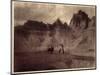 In the Badlands. this Amazing Image Was Made in Sheep Mountain, on the Pine Rige Reserve, Badlands,-Edward Sheriff Curtis-Mounted Giclee Print