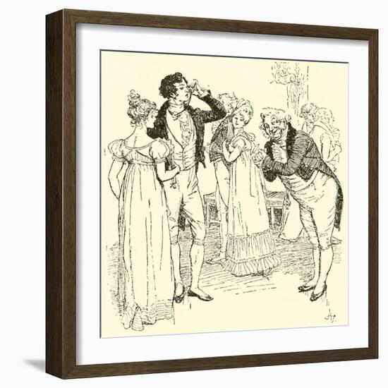 In the Ballroom at Netherfield-Hugh Thomson-Framed Giclee Print