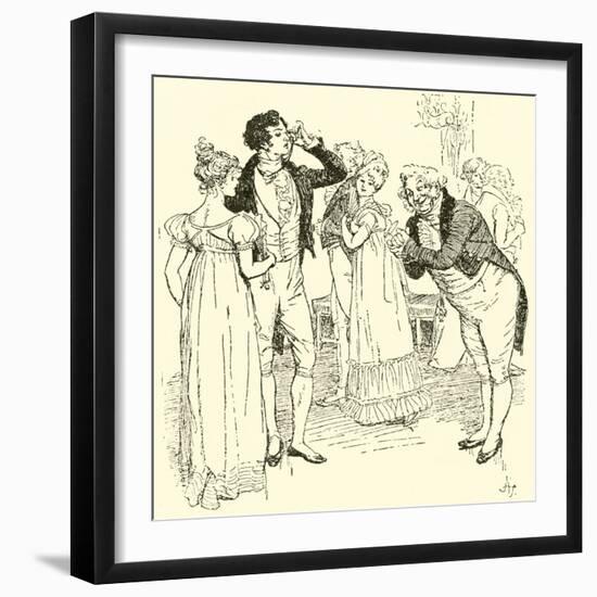 In the Ballroom at Netherfield-Hugh Thomson-Framed Giclee Print