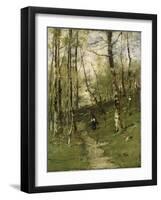 In the Barbizon Woods in 1875-Mihaly Munkacsy-Framed Giclee Print