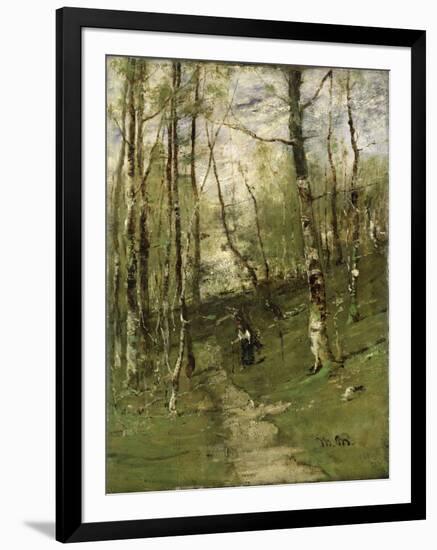 In the Barbizon Woods in 1875-Mihaly Munkacsy-Framed Giclee Print