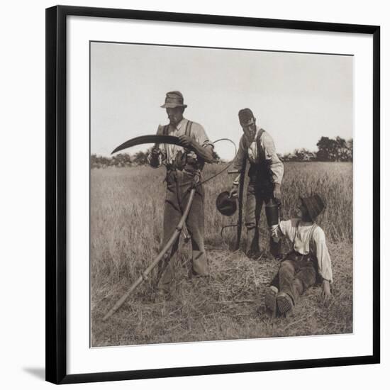 In the Barley Harvest, c.1888-Peter Henry Emerson-Framed Giclee Print