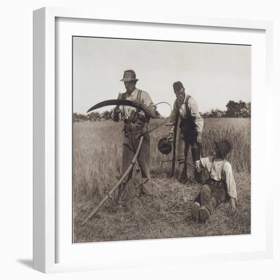 In the Barley Harvest, c.1888-Peter Henry Emerson-Framed Giclee Print