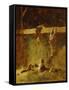 In the Barn-Eastman Johnson-Framed Stretched Canvas