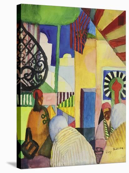 In the Bazaar, 1914-Auguste Macke-Stretched Canvas