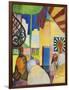 In the Bazaar, 1914-August Macke-Framed Giclee Print