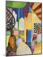 In the Bazaar, 1914-August Macke-Mounted Giclee Print