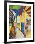 In the Bazaar, 1914-August Macke-Framed Giclee Print