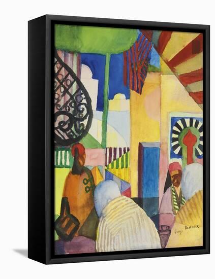 In the Bazaar, 1914-August Macke-Framed Stretched Canvas