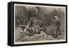 In the Bengal Jungle, a Critical Moment-John Charlton-Framed Stretched Canvas
