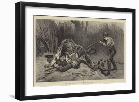 In the Bengal Jungle, a Critical Moment-John Charlton-Framed Giclee Print