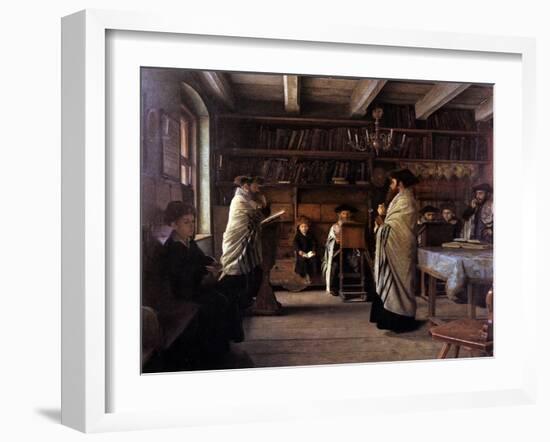 In the Beth Hamidrash-Isidor Kaufmann-Framed Art Print