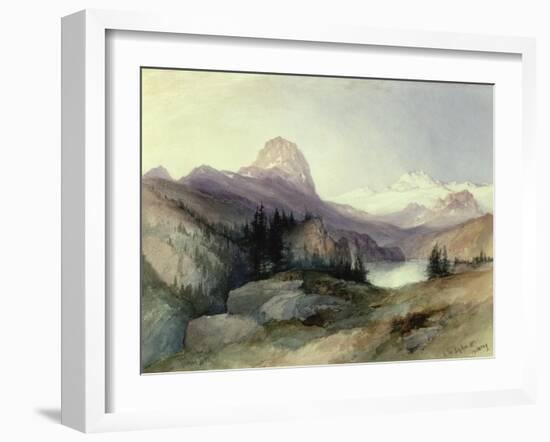 In the Bighorn Mountains, 1889-Thomas Moran-Framed Giclee Print