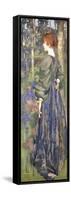 In the Bluebell Wood-George F. Henry-Framed Stretched Canvas