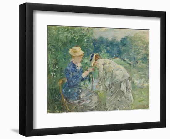 In the Bois De Boulogne, C.1875-9-Berthe Morisot-Framed Premium Giclee Print