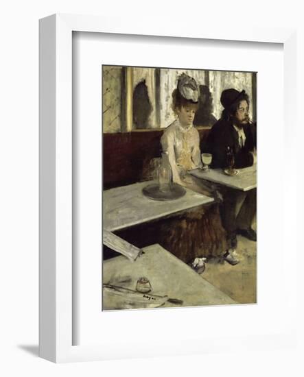 In the Cafe, 1873-Edgar Degas-Framed Art Print