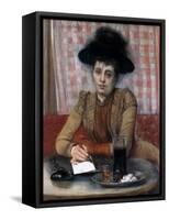 In the Cafe, C.1900-1901-Pierre Carrier-belleuse-Framed Stretched Canvas