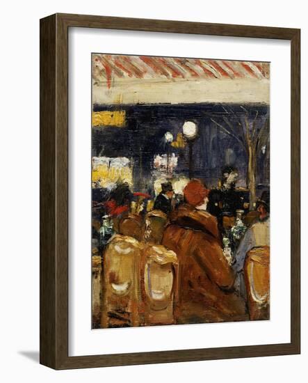 In the Cafe-Lesser Ury-Framed Giclee Print