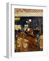 In the Cafe-Lesser Ury-Framed Giclee Print