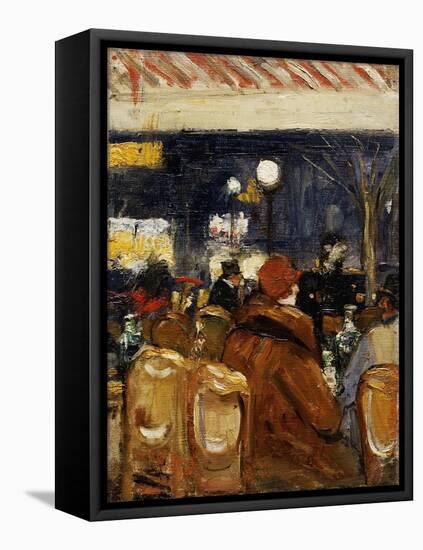 In the Cafe-Lesser Ury-Framed Stretched Canvas
