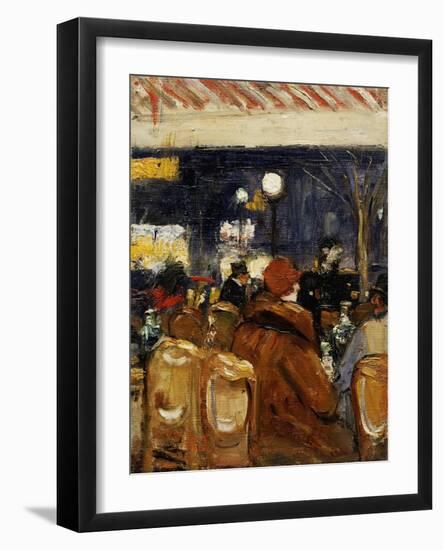 In the Cafe-Lesser Ury-Framed Giclee Print