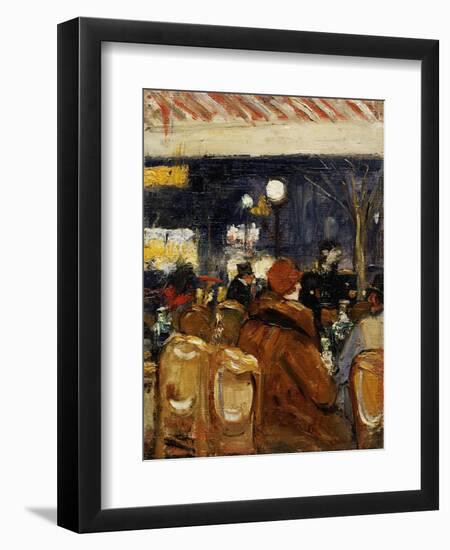 In the Cafe-Lesser Ury-Framed Giclee Print