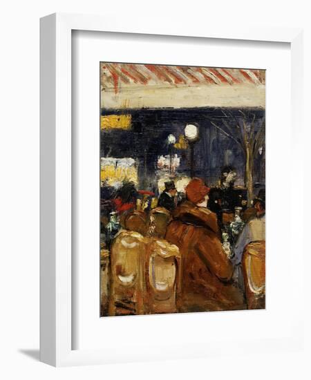 In the Cafe-Lesser Ury-Framed Giclee Print