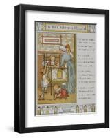 In the Children's Hospital. a Nurse Attending a Sick Child. Illustration From London Town'-Thomas Crane-Framed Premium Giclee Print