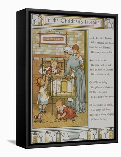 In the Children's Hospital. a Nurse Attending a Sick Child. Illustration From London Town'-Thomas Crane-Framed Stretched Canvas