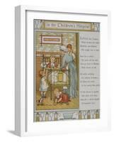 In the Children's Hospital. a Nurse Attending a Sick Child. Illustration From London Town'-Thomas Crane-Framed Giclee Print