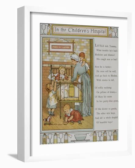 In the Children's Hospital. a Nurse Attending a Sick Child. Illustration From London Town'-Thomas Crane-Framed Giclee Print