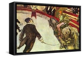 In the Circus-Henri de Toulouse-Lautrec-Framed Stretched Canvas