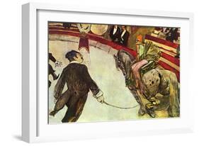 In the Circus-Henri de Toulouse-Lautrec-Framed Art Print