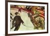 In the Circus-Henri de Toulouse-Lautrec-Framed Art Print