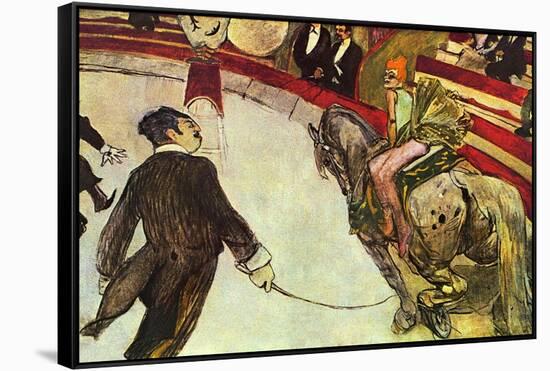 In The Circus-Henri de Toulouse-Lautrec-Framed Stretched Canvas
