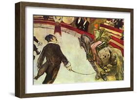 In The Circus-Henri de Toulouse-Lautrec-Framed Art Print