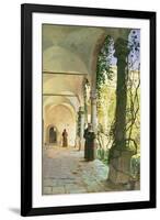 In the Cloisters of Santa Maria Jesus Monastery, in Taormina, 1885-Peder Mork Monsted-Framed Giclee Print