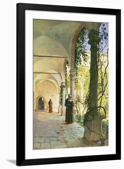 In the Cloisters of Santa Maria Jesus Monastery, in Taormina, 1885-Peder Mork Monsted-Framed Giclee Print