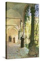 In the Cloisters of Santa Maria Jesus Monastery, in Taormina, 1885-Peder Mork Monsted-Stretched Canvas